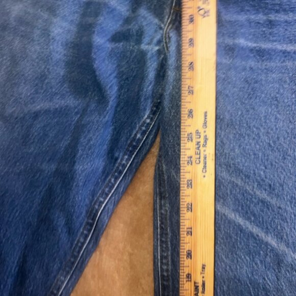 Vtg Carhartt Men 46 x 32 Denim Relaxed Fit Work 5 Pocket Jeans‎ Pants (S) - Picture 6 of 12